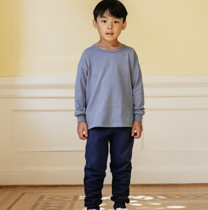 Felix Boxy Long Sleeve - Dusty Blue