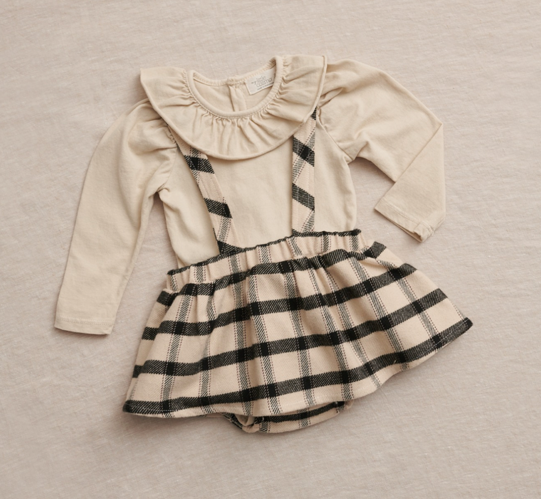 Organic Baby Girl Bodysuit - Stone