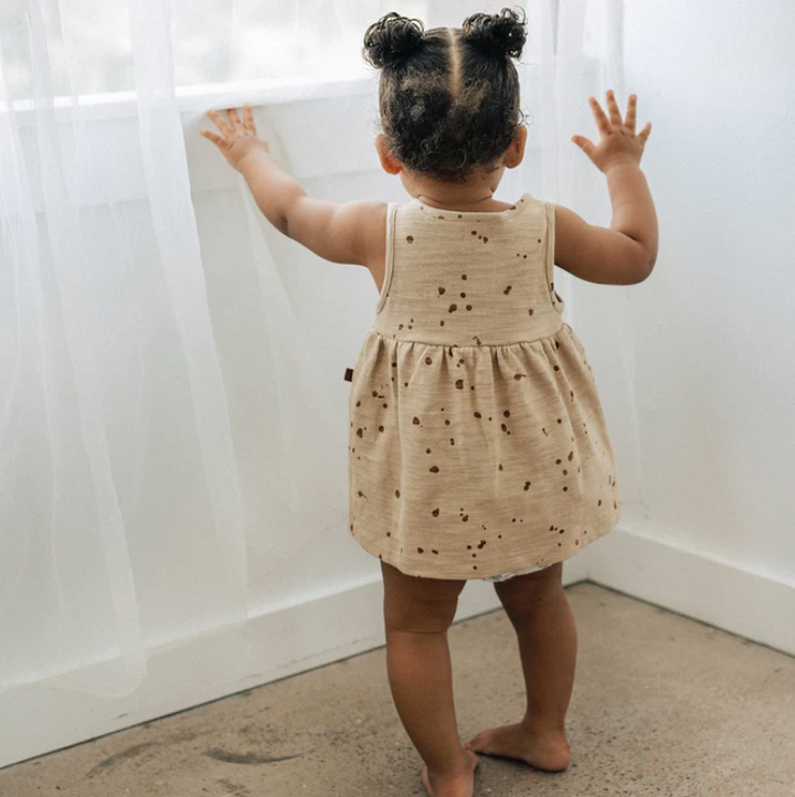 Organic Tank Dress - Splatter AOP
