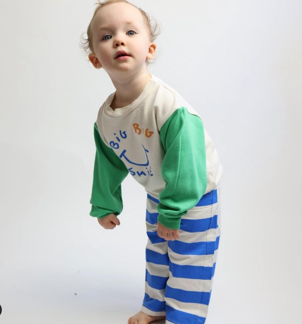 Ankle Trouser Wide Stripe - Ivory