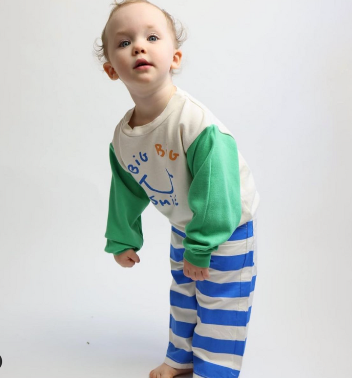 Ankle Trouser Wide Stripe - Ivory