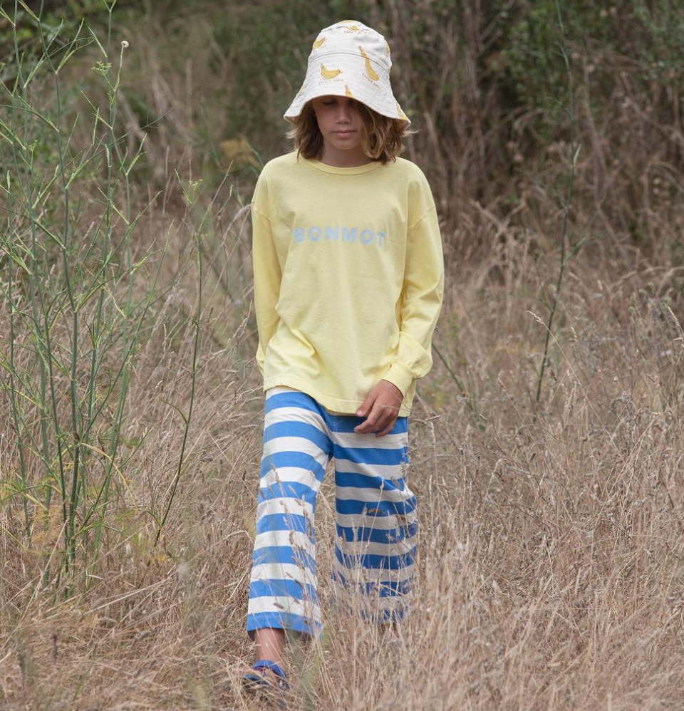 Ankle Trouser Wide Stripe - Ivory