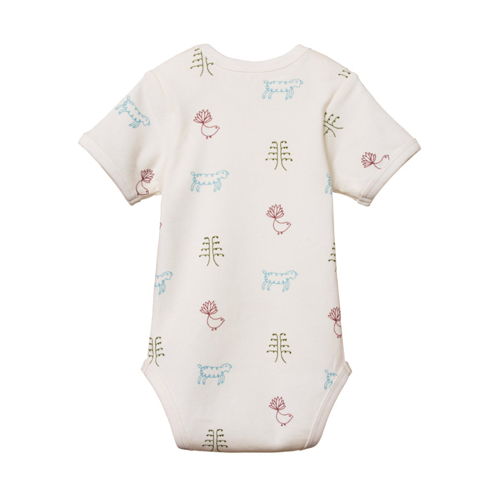 Short Sleeve Bodysuit - Nature Baby Print