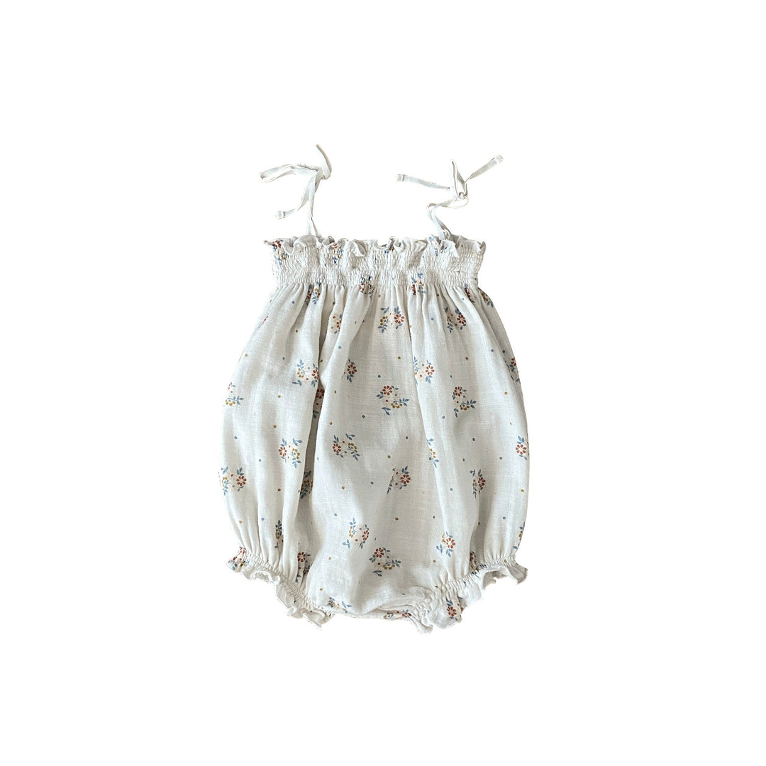 Smocked Baby Romper - Summer Blossom