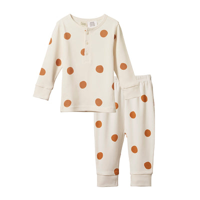 Long Sleeve Pajama Set - Smudge Print