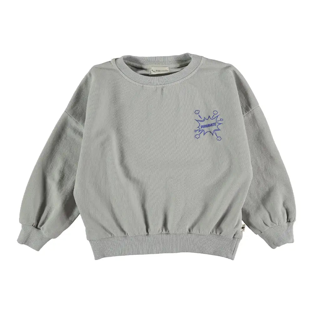 Kids Organic & Recycled Fleece Sweatshirt - Light Grey
