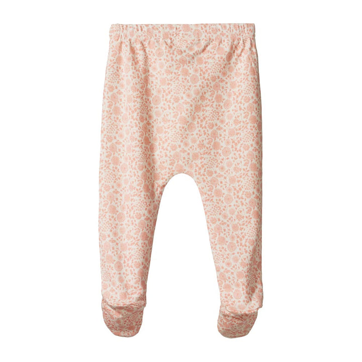 Long Sleeve Kimono Bodysuit & Footed Rompers - Willow Daphne Print