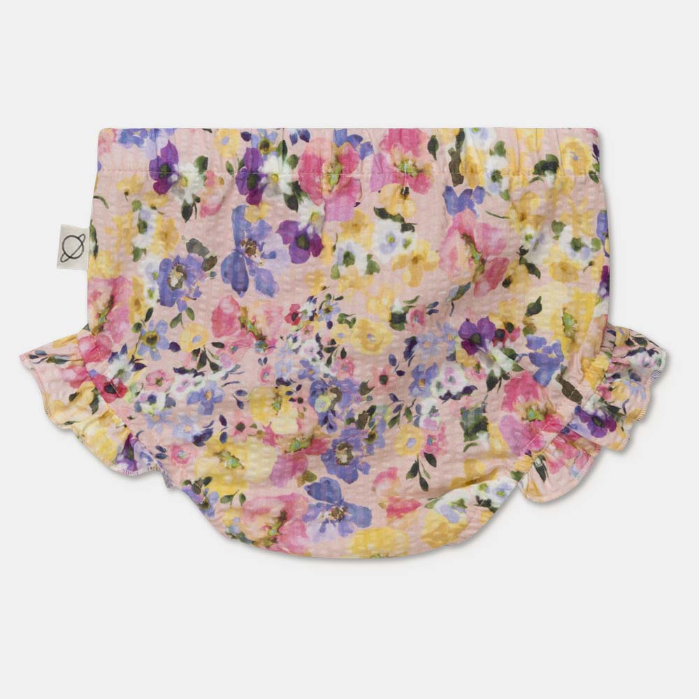Seersucker Floral Baby Dress & Baby Bloomers