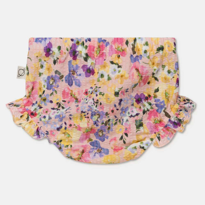Seersucker Floral Baby Dress & Baby Bloomers