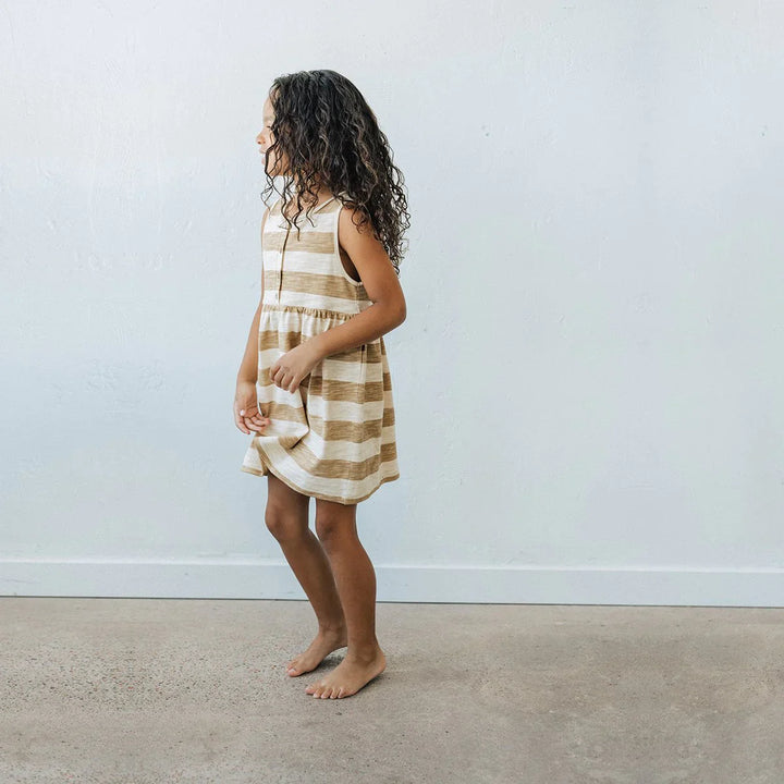 Organic Tank Dress - Honey Stripe