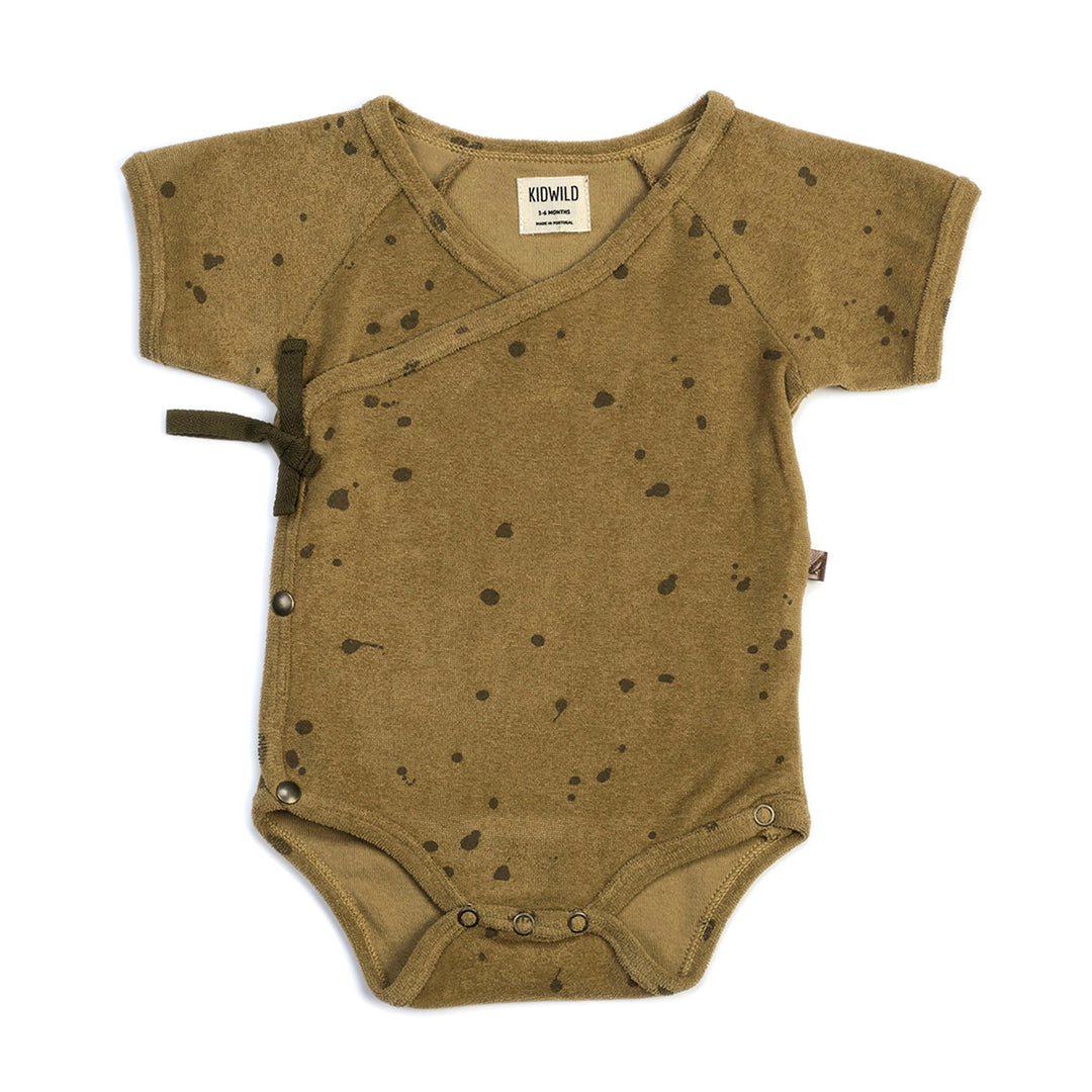 Organic Bodysuit - Splatter AOP Olive