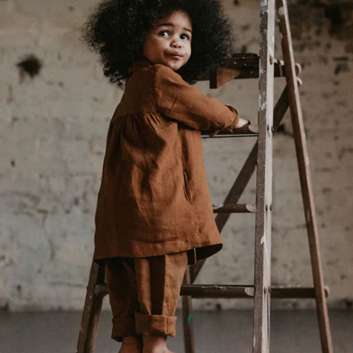 The Linen Trouser - Rust