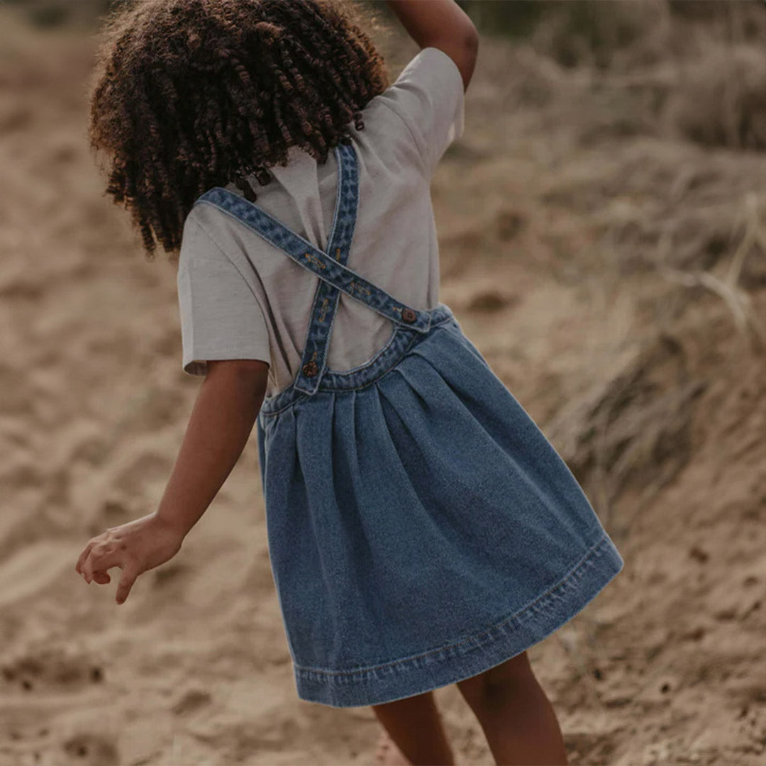 The Oversized Denim Pinafore - Light Denim