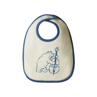 Reversible Bib - Bluegrass Bear Print