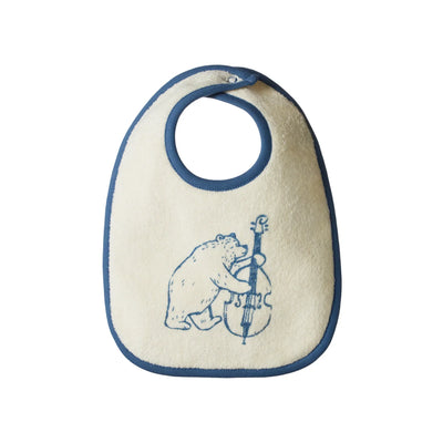 Reversible Bib - Bluegrass Bear Print