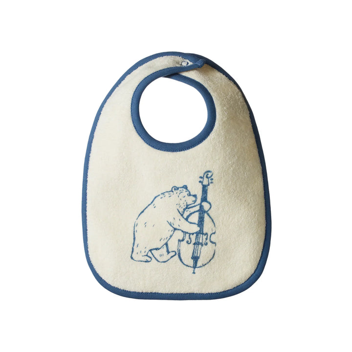 Reversible Bib - Bluegrass Bear Print
