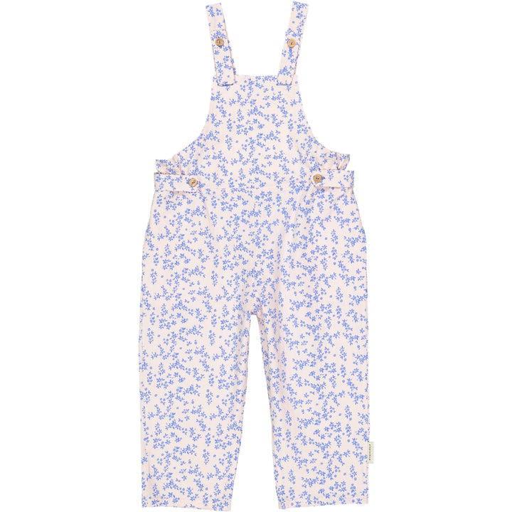 Baby Jumpsuit - Light Pink w/ Blue Little Flowers