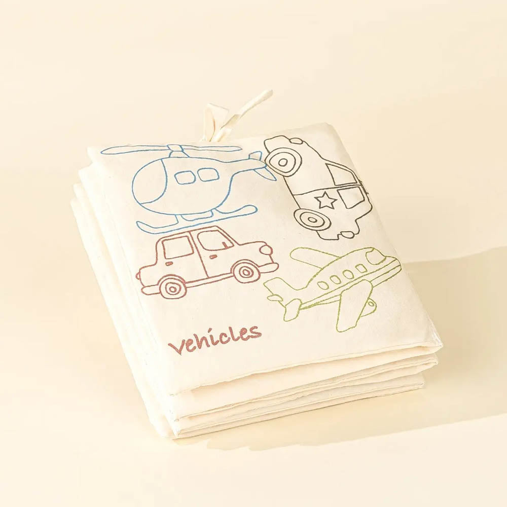 Natural Cotton Baby's First Soft Book English - VEHICLES