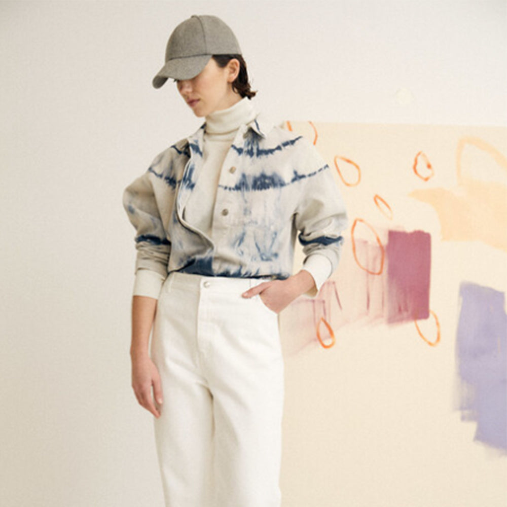 Vincent Woman Overshirt - Tie Dye Navy