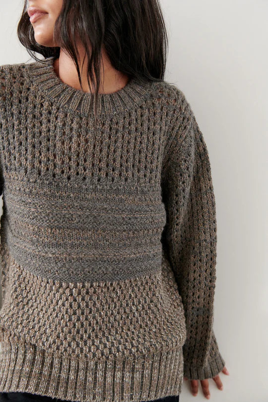 Mixed Stitch Pullover - Pebble
