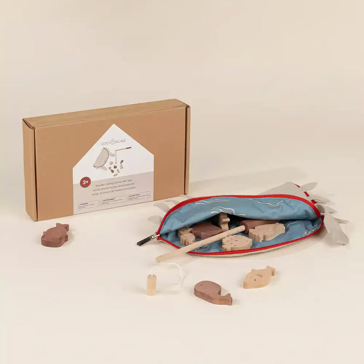 Wooden Fishing Game with Bag