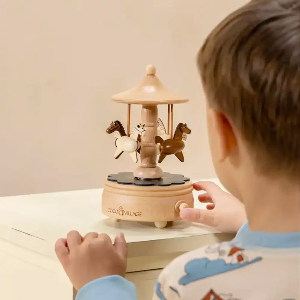 Wooden Music Box - The Carousel