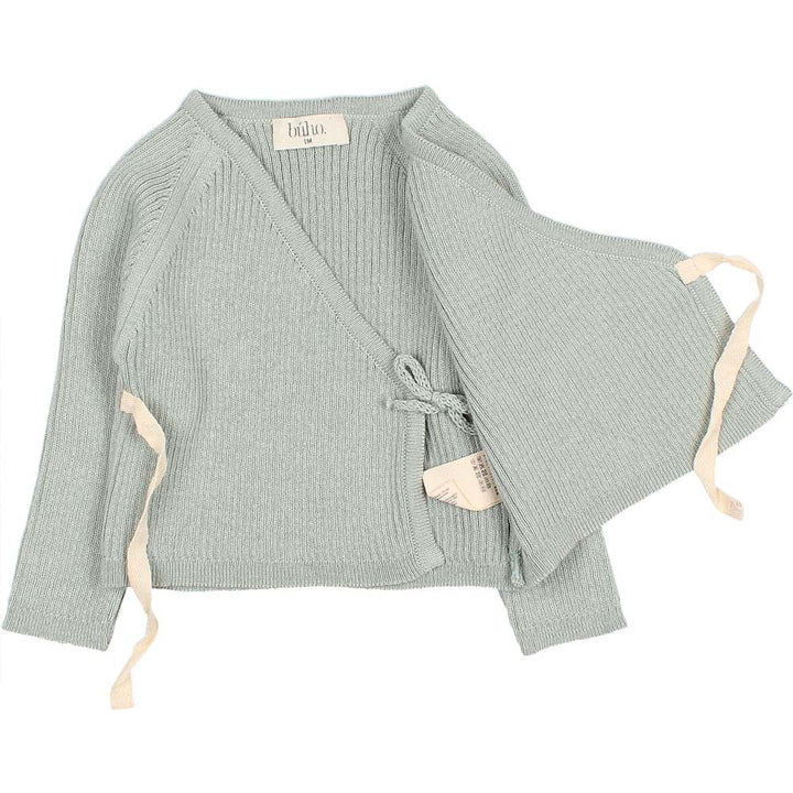 Newborn Kimono Crossed Cardigan with Tie Closure - Cactus