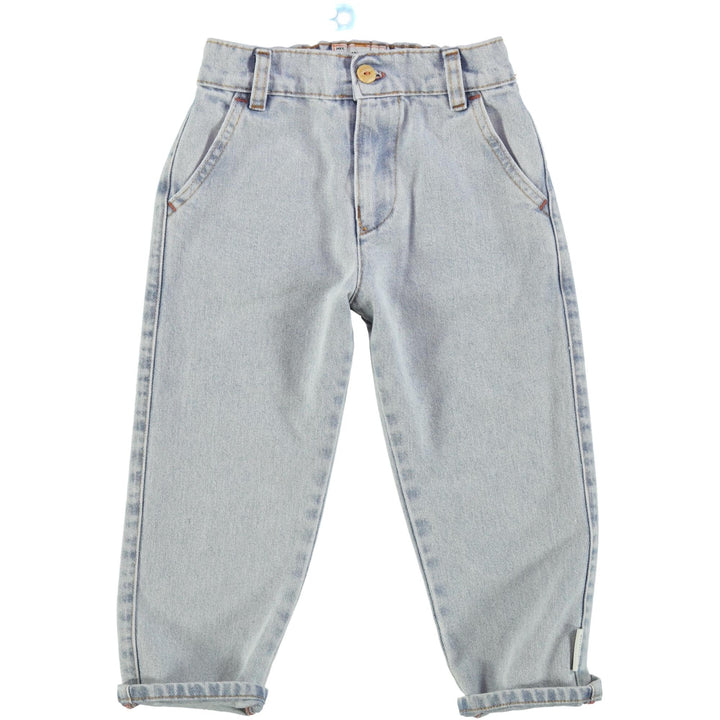Unisex Trousers - Light Blue Washed Denim