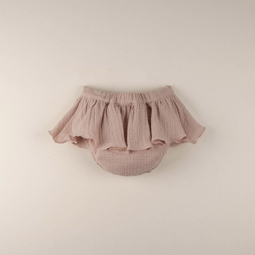 Pink Organic Culotte with Frill