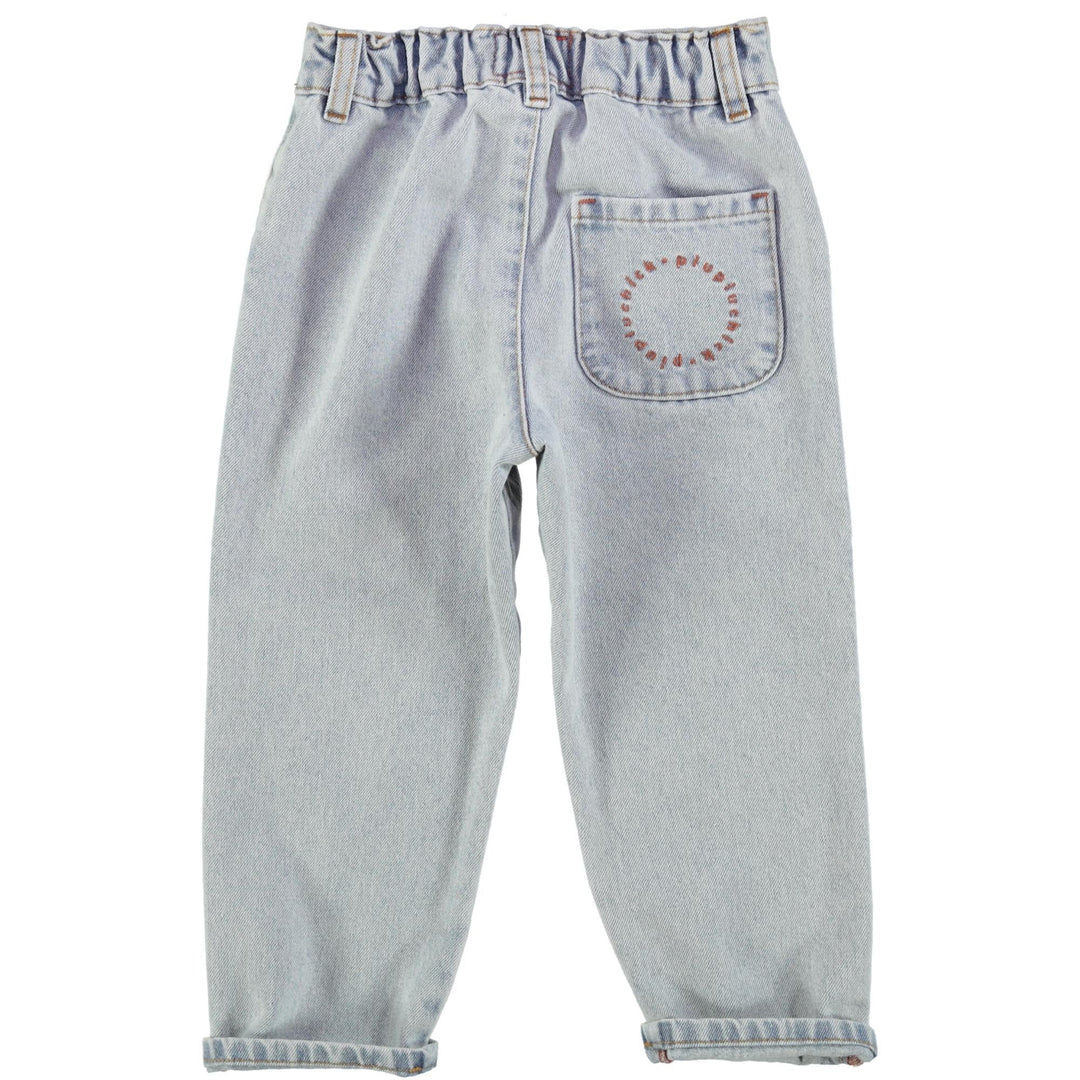 Unisex Trousers - Light Blue Washed Denim