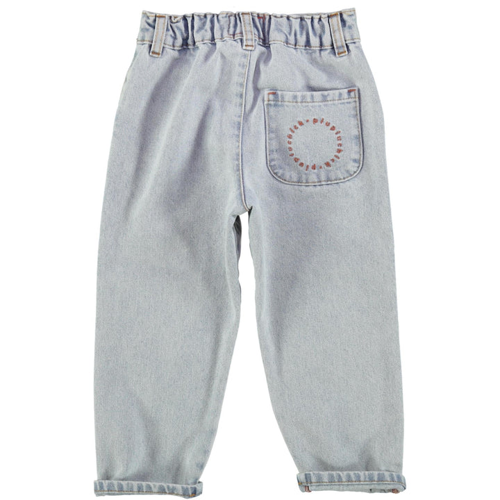 Unisex Trousers - Light Blue Washed Denim