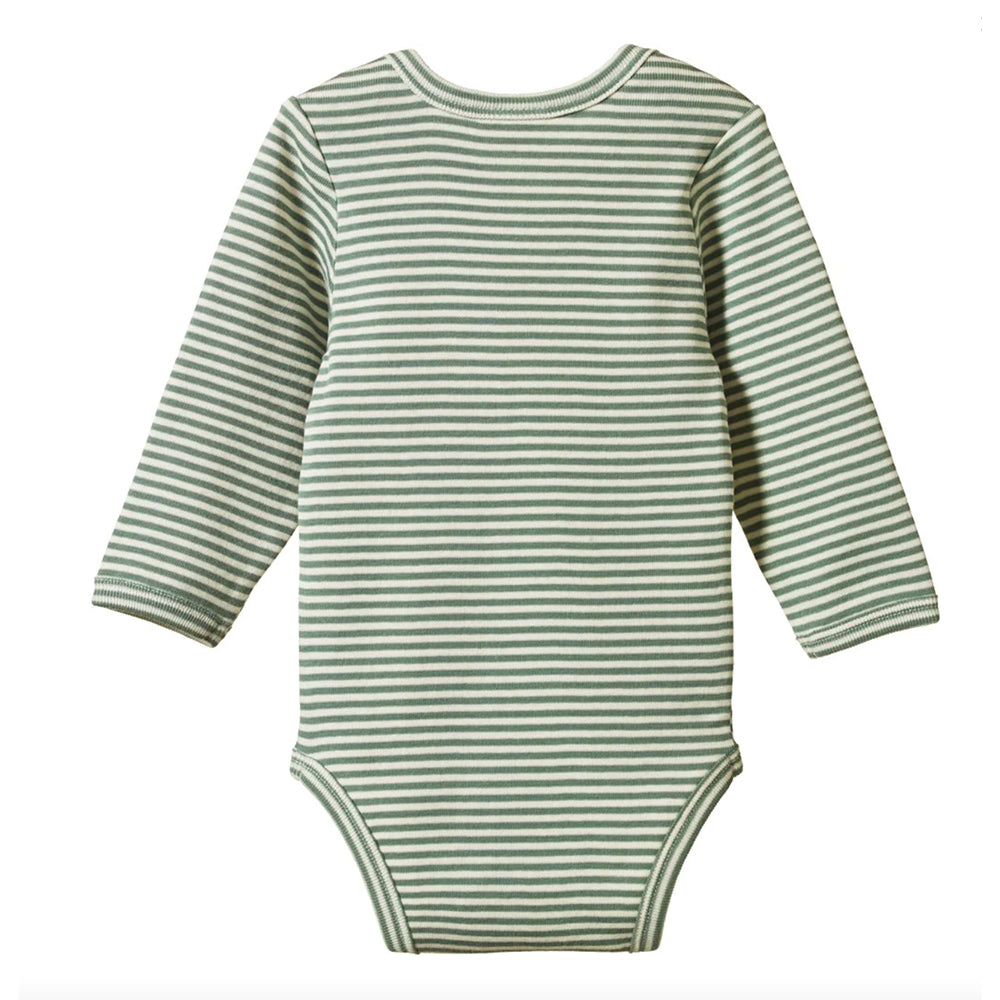 Long Sleeve Bodysuit - Lily Pad Stripe