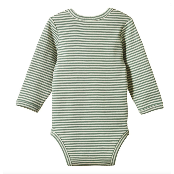 Long Sleeve Bodysuit - Lily Pad Stripe