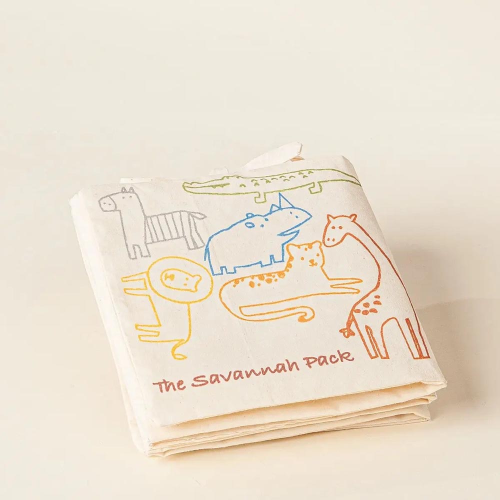 Natural Cotton Baby's First Soft Book - Savane Animals