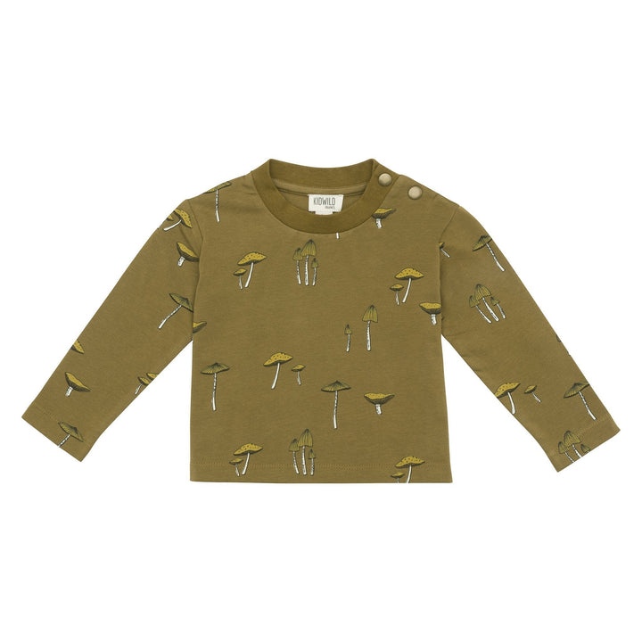 Organic Long Sleeve Top - AOP Mushroom