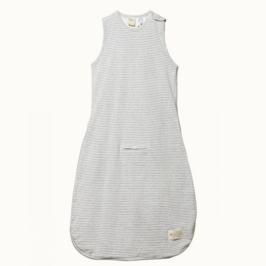 Organic Cotton Sleeping Bag - Grey Marl Stripe
