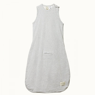 Organic Cotton Sleeping Bag - Grey Marl Stripe