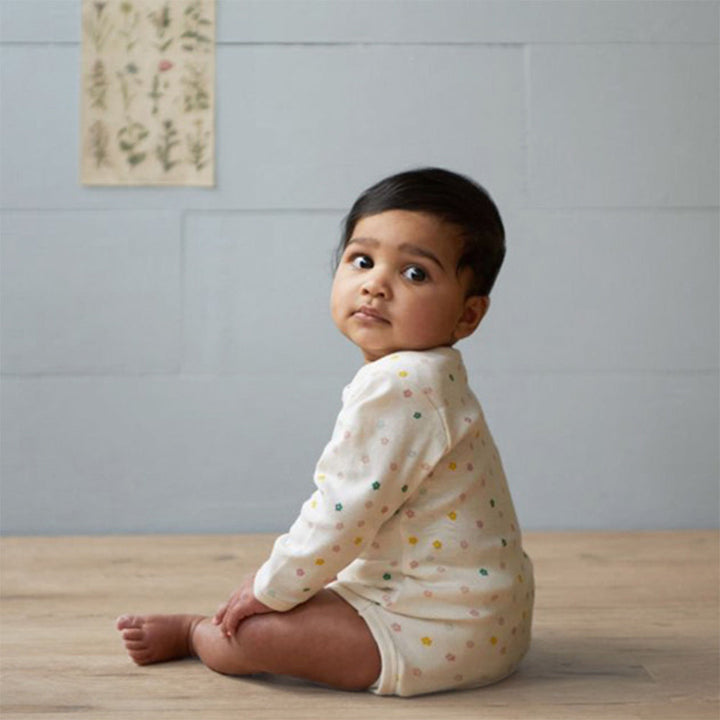 Cotton Long Sleeve Bodysuit - Flora Print
