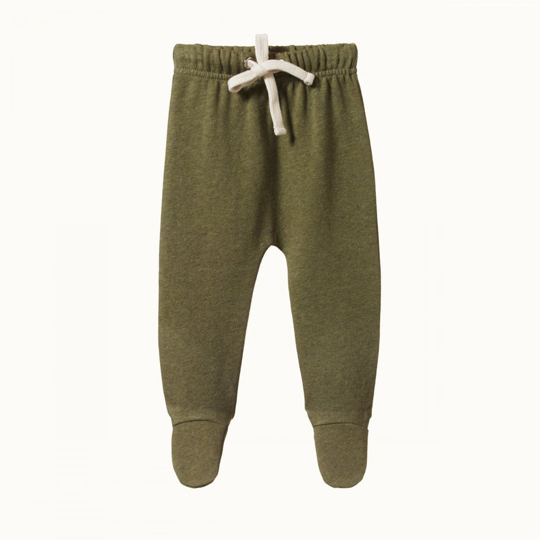 Sweatshirt Footed Rompers - Cypress Marl