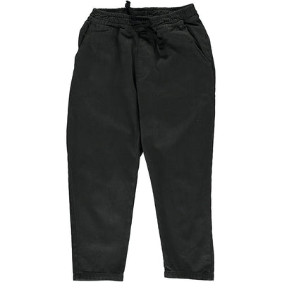 Kids Twill Drawstring Trousers - Dark Grey