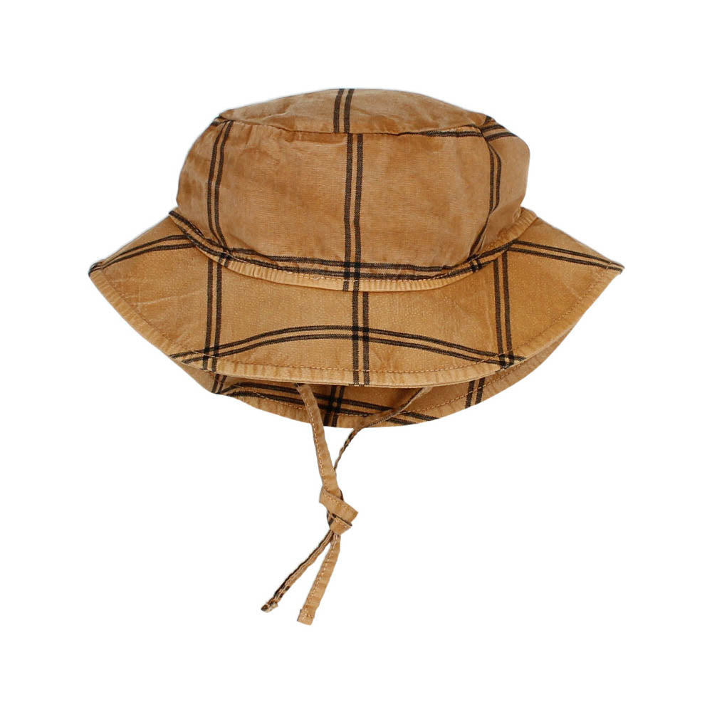 Baby Check Bob Hat - Brown Sugar