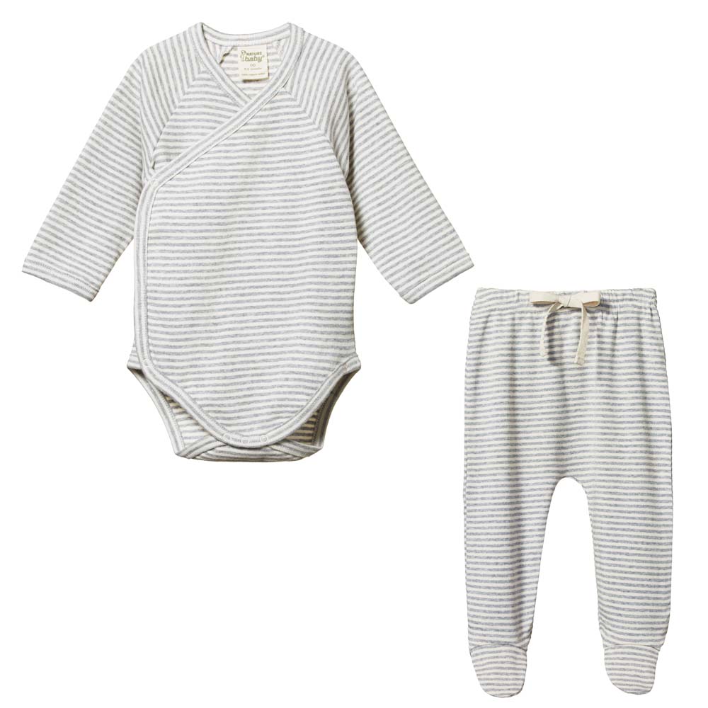 Grey Marl Stripe Set