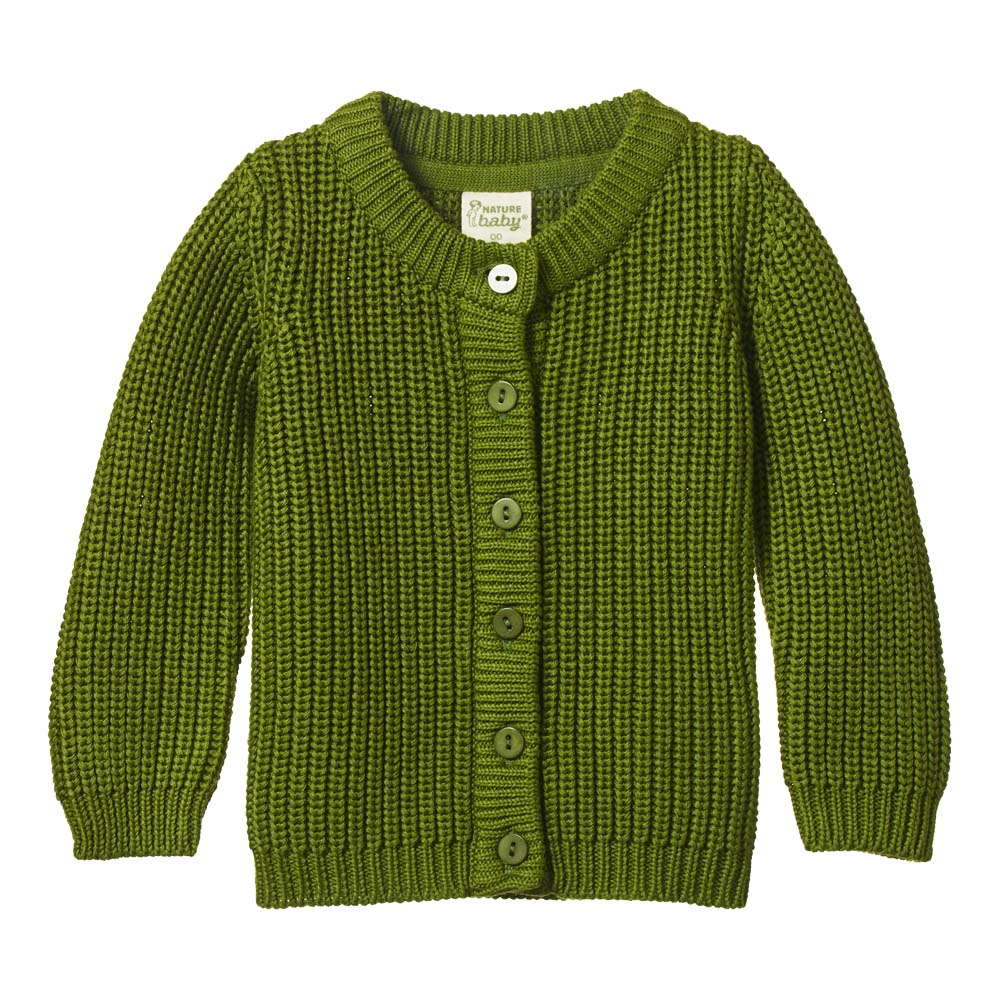 Scout Cardigan - Leaf Chunky Knit