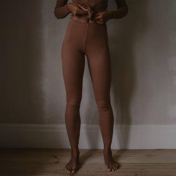The Women's Ribbed Legging - Camel