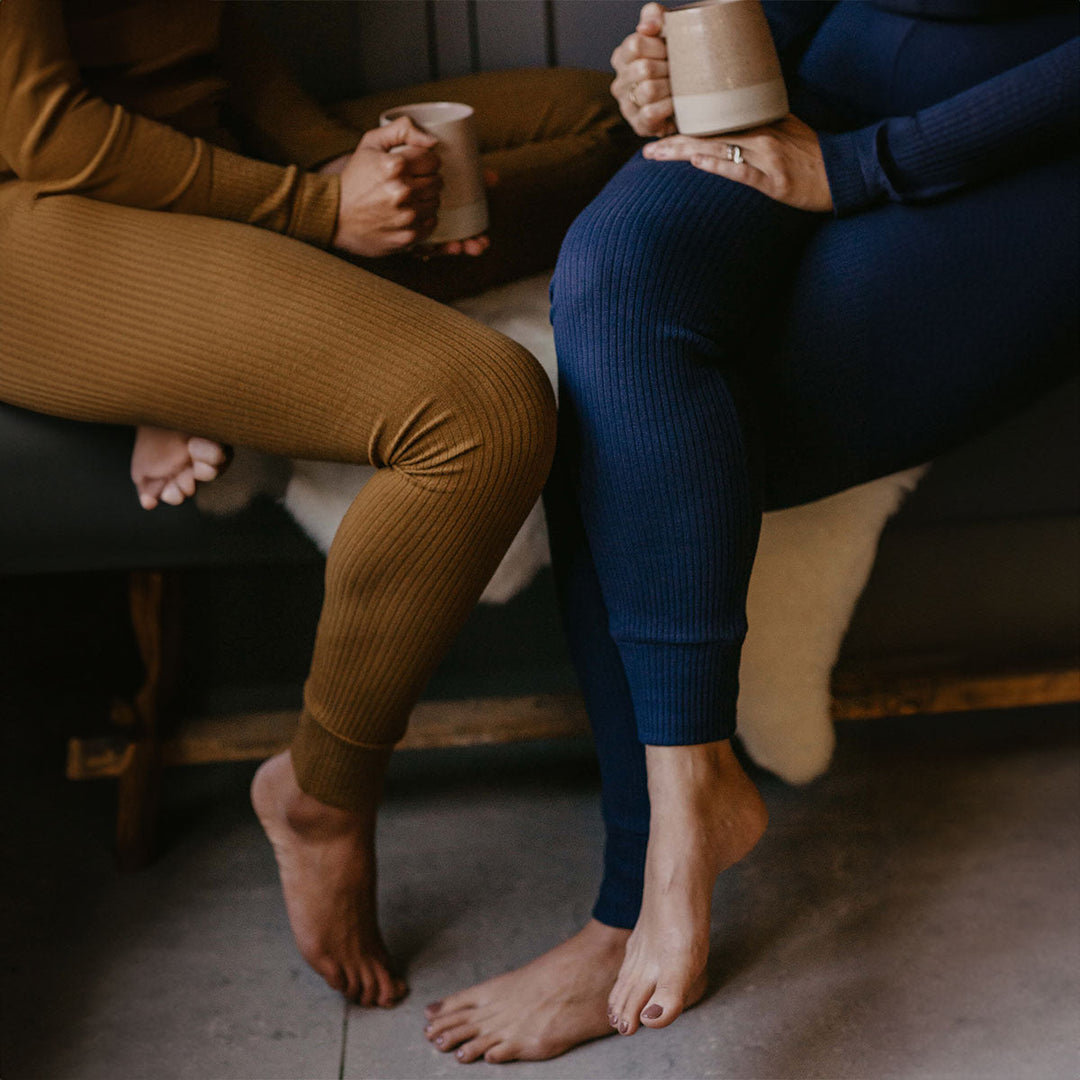The Women's Ribbed Legging - Camel