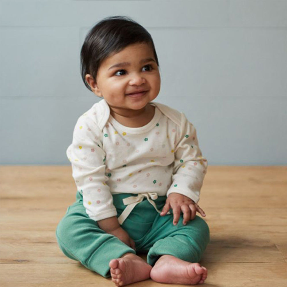 Cotton Long Sleeve Bodysuit - Flora Print