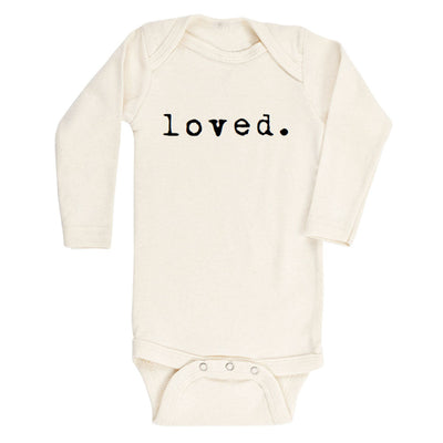 Loved - Long Sleeve Organic Bodysuit - Black