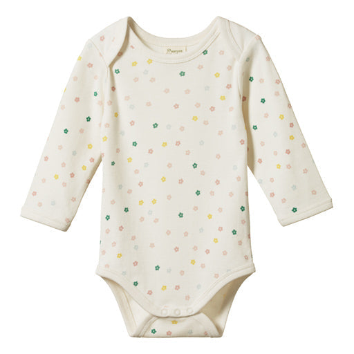Cotton Long Sleeve Bodysuit - Flora Print