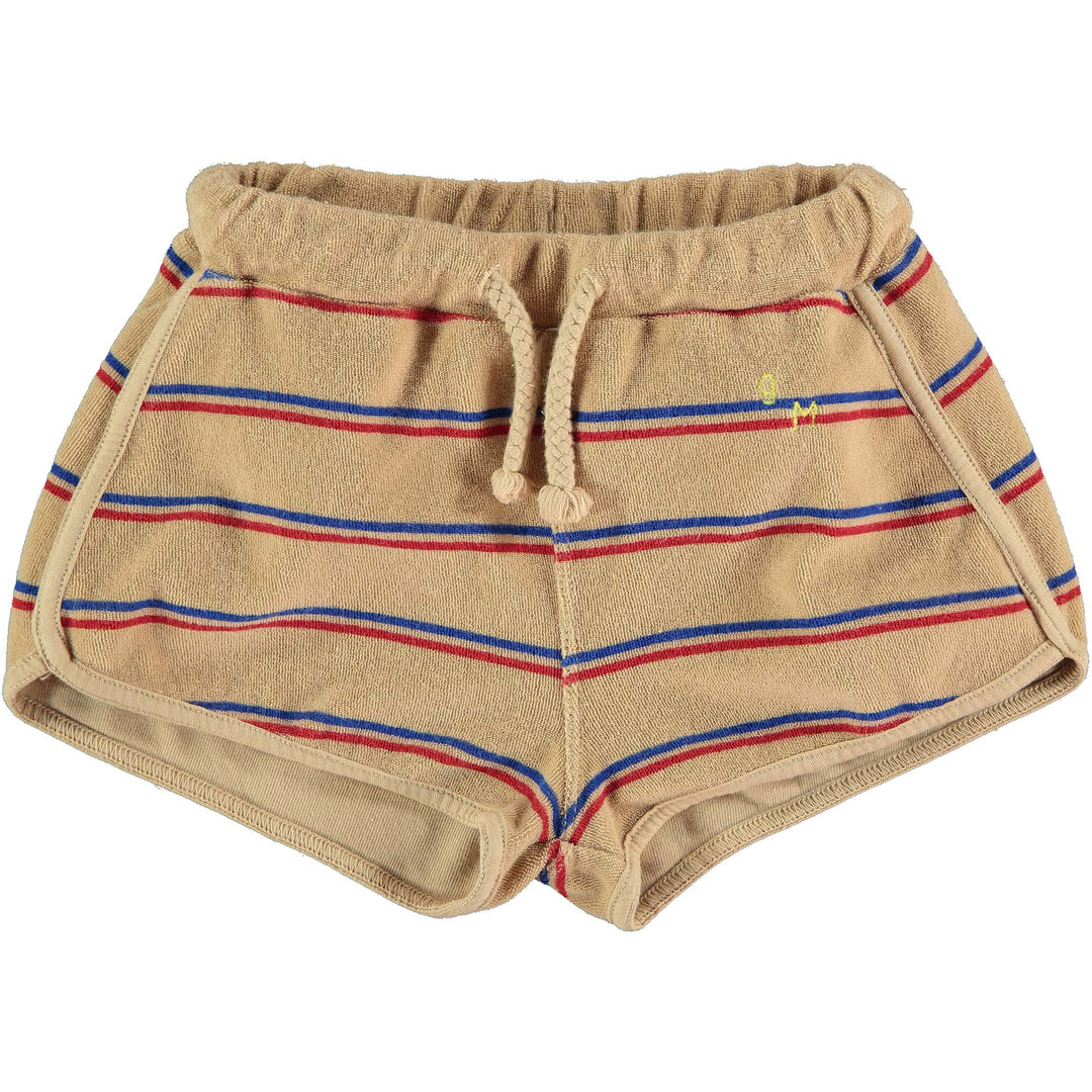 Shorts Terry Bistripe - Beige