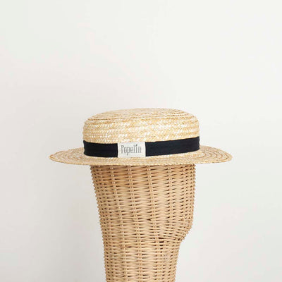 Black Natural Straw Hat